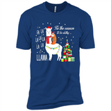 Llama Tis the season to be slothy Christmas sweatshirt PINGPONG - Premium Short Sleeve T-Shirt