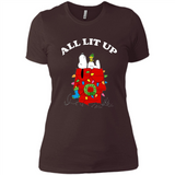 Peanuts By Schulz Snoopy Young Men_s Christmas SweatShirt - Ladies' Boyfriend T-Shirt