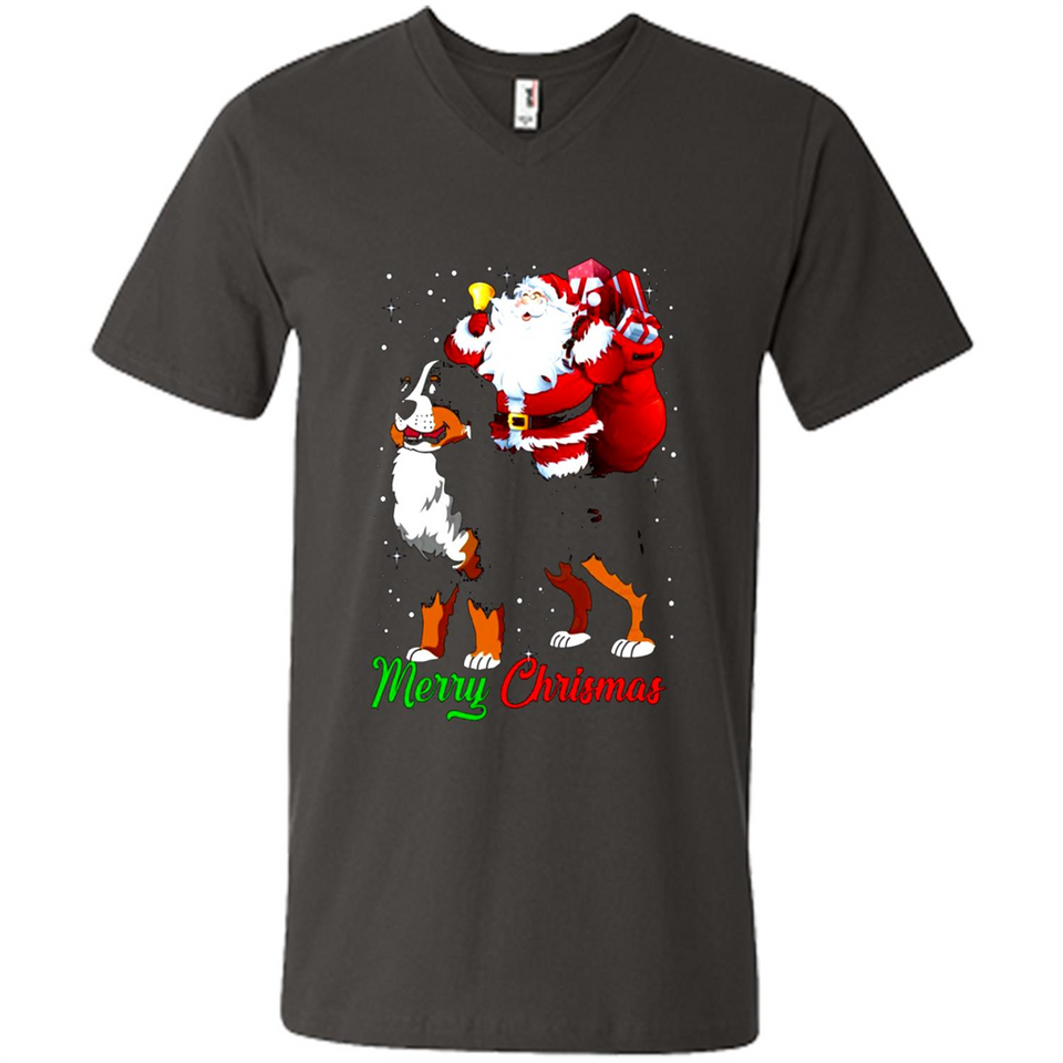 Merry Christmas Santa Claus With Big Dog sweater PINGPONG