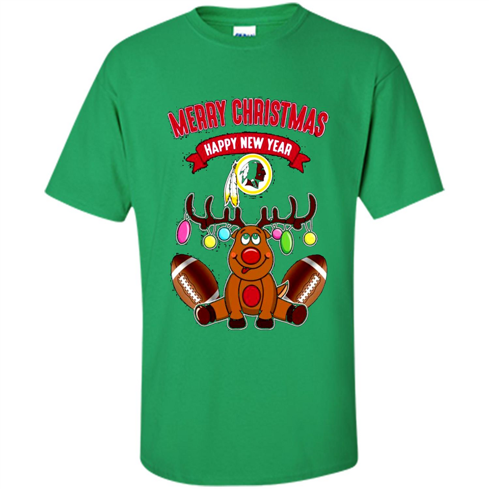 Washington Redskins NFL Reindeer Funny Merry Christmas And Happy New Year