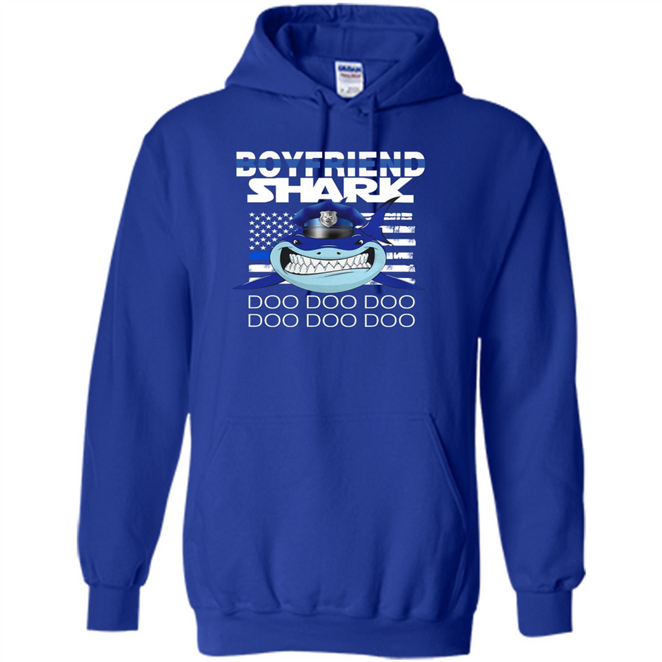 Police boyfriend Shark Blue Line Tee