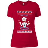 Rick and Morty Time to get Riggity Riggity Wrecked Son Christmas sweater - Ladies' Boyfriend T-Shirt