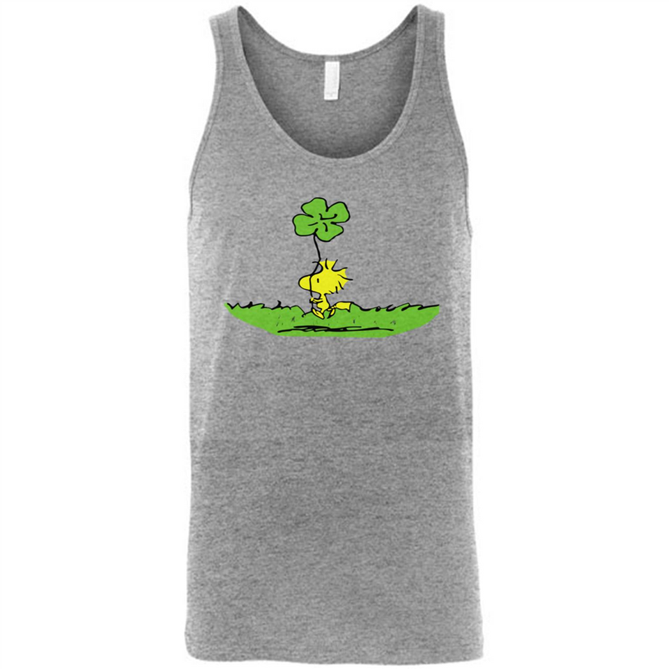 Snoopy Woodstock Shamrock - Canvas Unisex Tank