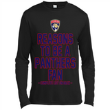 Reasons to be a Florida Panthers Fan Complete List on Back - Canvas Long Sleeve T-Shirt