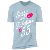Sassy and Fabulous at 55 - 55th Birthday - Premium Short Sleeve T-Shirt