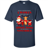 Never Underestimate A November Woman Watches Hallmark Movies Sweatshirt PINGPONG