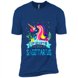 Unicorns are born in Sagittarius Birthday Rainbow Custom Ultra Cotton