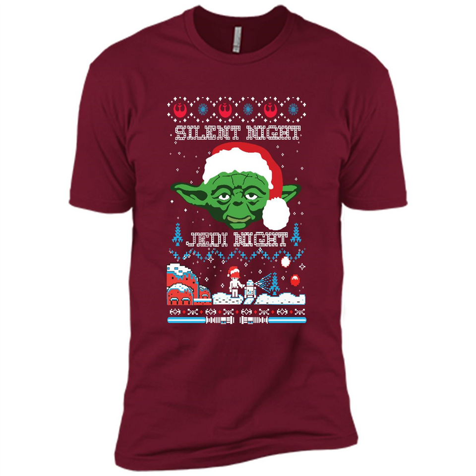 YODA SILENT NIGHT JEDI NIGHT CHRISTMAS UGLY SWEATER