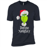 Santa Grinch Define Naughty Christmas Sweatshirt - Premium Short Sleeve T-Shirt