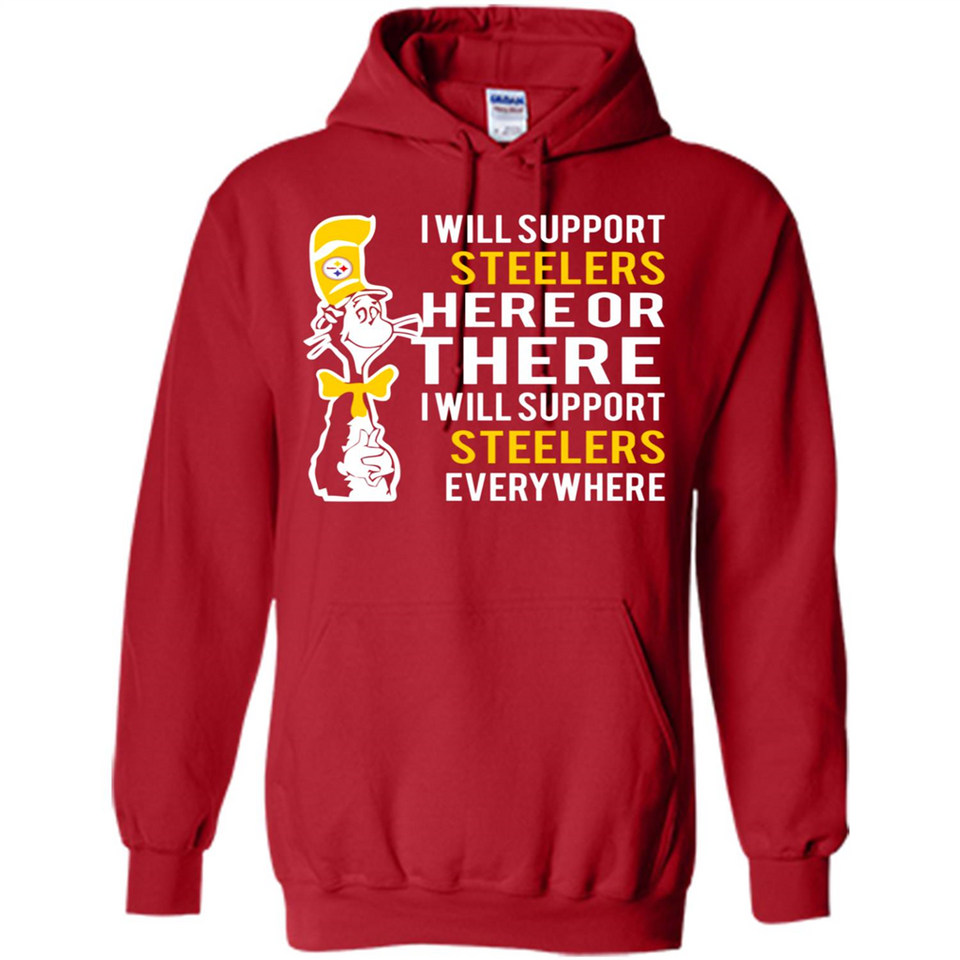 Shirt For Dr Seuss Cat And Pittsburgh Steelers Fans - Hoodie
