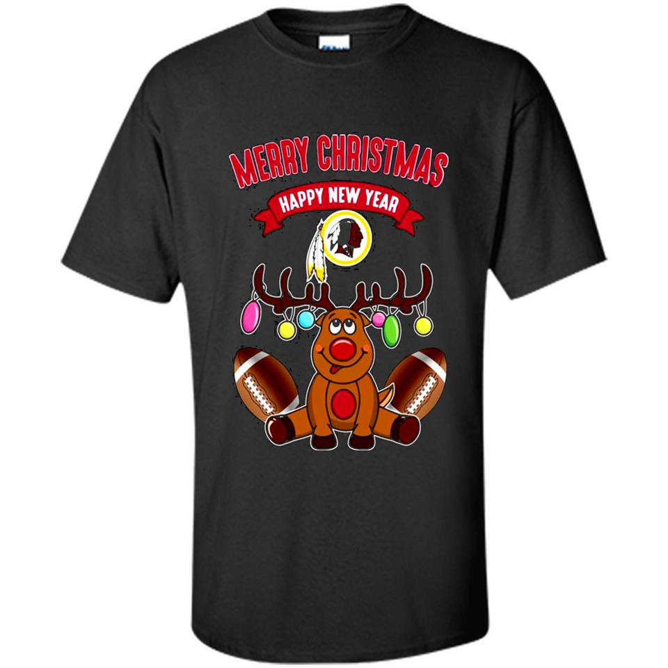Washington Redskins NFL Reindeer Funny Merry Christmas And Happy New Year