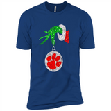 Amazing tee Clemson Tigers Glitter Grinch Monogram Ornament Christmas Gift - Premium Short Sleeve T-Shirt