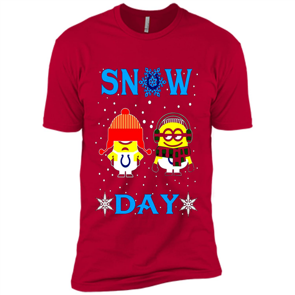 Snow Day Shirt For Indianapolis Colts Vs Minion Fans pingpong