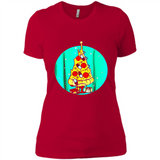 Funny Pizza Ugly Christmas Sweater Xmas Pizza Tree - Ladies' Boyfriend T-Shirt