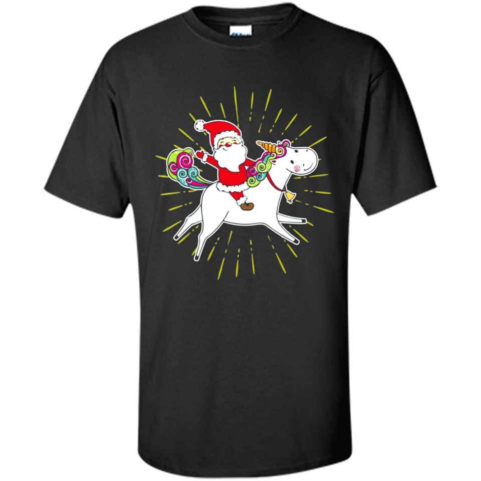 Unicorn And Santa Christmas - Shirt