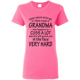 Don't Mess With Me My Grandma Is Crazy And She Will Punch You - Ladies Short-Sleeve