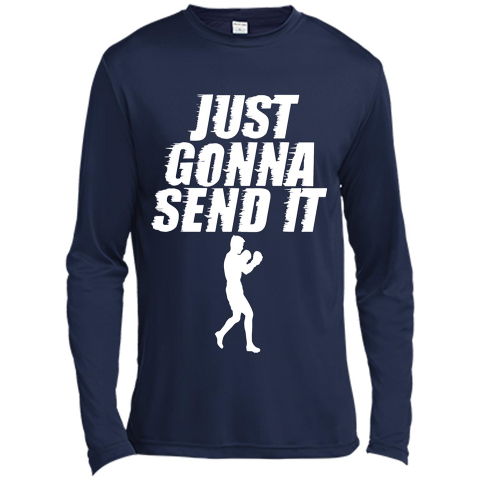 Just Gonna Send It Boxing Boxer Fighter Kick Fighting - Canvas Long Sleeve T-Shirt