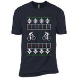 Christmas Ugly Sweater Cycling - Best Ugly Christmas Sweater - Premium Short Sleeve T-Shirt