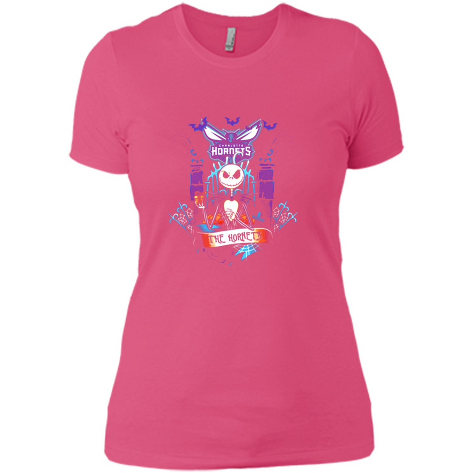 Charlotte Hornets Halloween The Nightmare Before Christmas - Ladies' Boyfriend T-Shirt