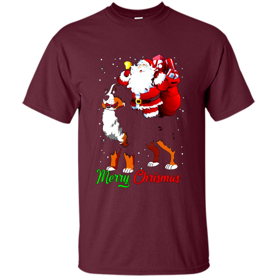 Merry Christmas Santa Claus With Big Dog sweater PINGPONG