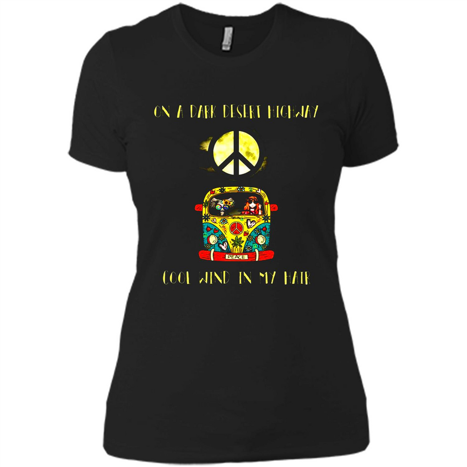 Peace-On A Dark Desert Highway Cool Wind In My Hair Shirt PINGPONG - Ladies' Boyfriend T-Shirt