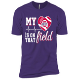 Ohio State Buckeyes Football My Heart is on that Field - Premium Short Sleeve T-Shirt