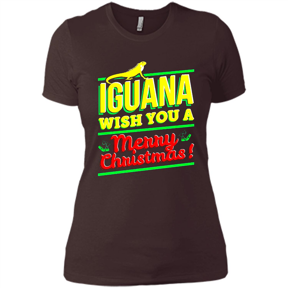 Iguana Wish You A Merry Christmas Animal - Ladies' Boyfriend T-Shirt