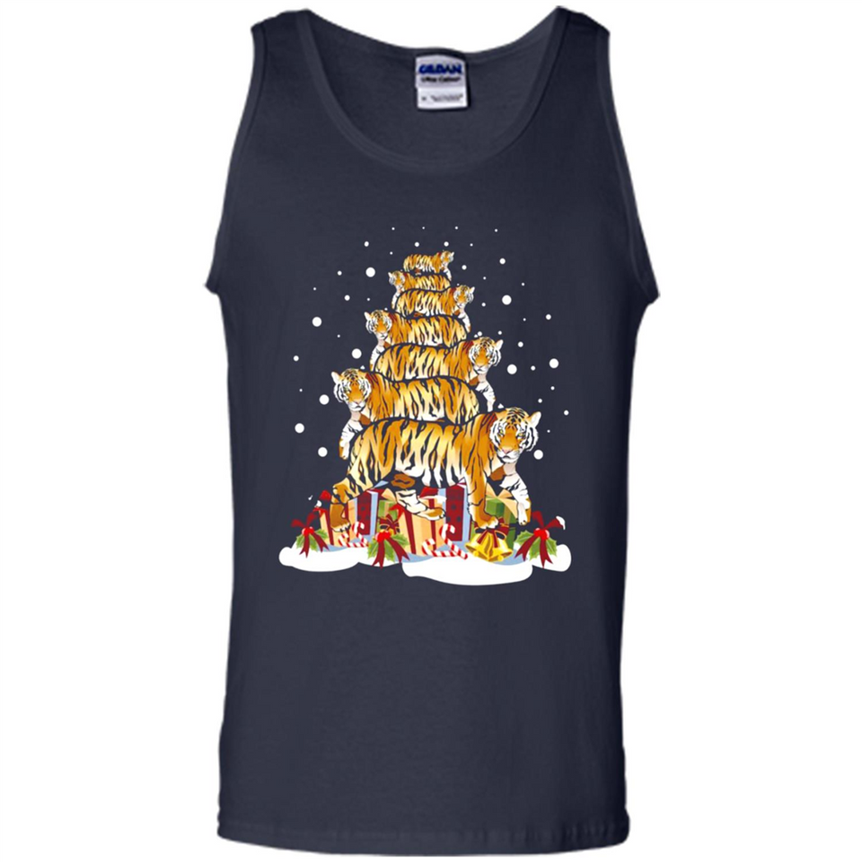 Tiger Christmas Tree Funny Merry Christmas - Tank Top