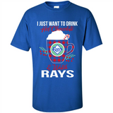I Just Want To Drink Hot Chocolate & Watch Tampa Bay Rays Ugly Christmas Sweater PINGPONG