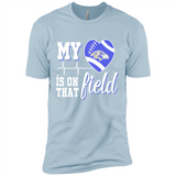 Baltimore Ravens Football My Heart is on that Field - Premium Short Sleeve T-Shirt