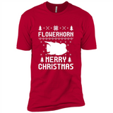 Flowerhorn Christmas T-shirt, Ugly Christmas Sweater - Premium Short Sleeve T-Shirt