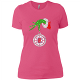 Amazing shirt Los Angeles Clippers Glitter Grinch Monogram Ornament Christmas Gift - Ladies' Boyfriend T-Shirt