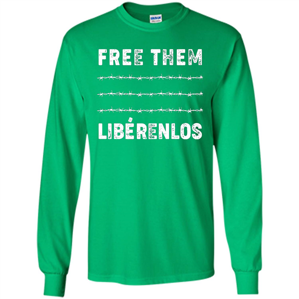 Peaceful Communities- Free Them Liberenlos Shirt PINGPONG - Long Sleeve T-Shirt