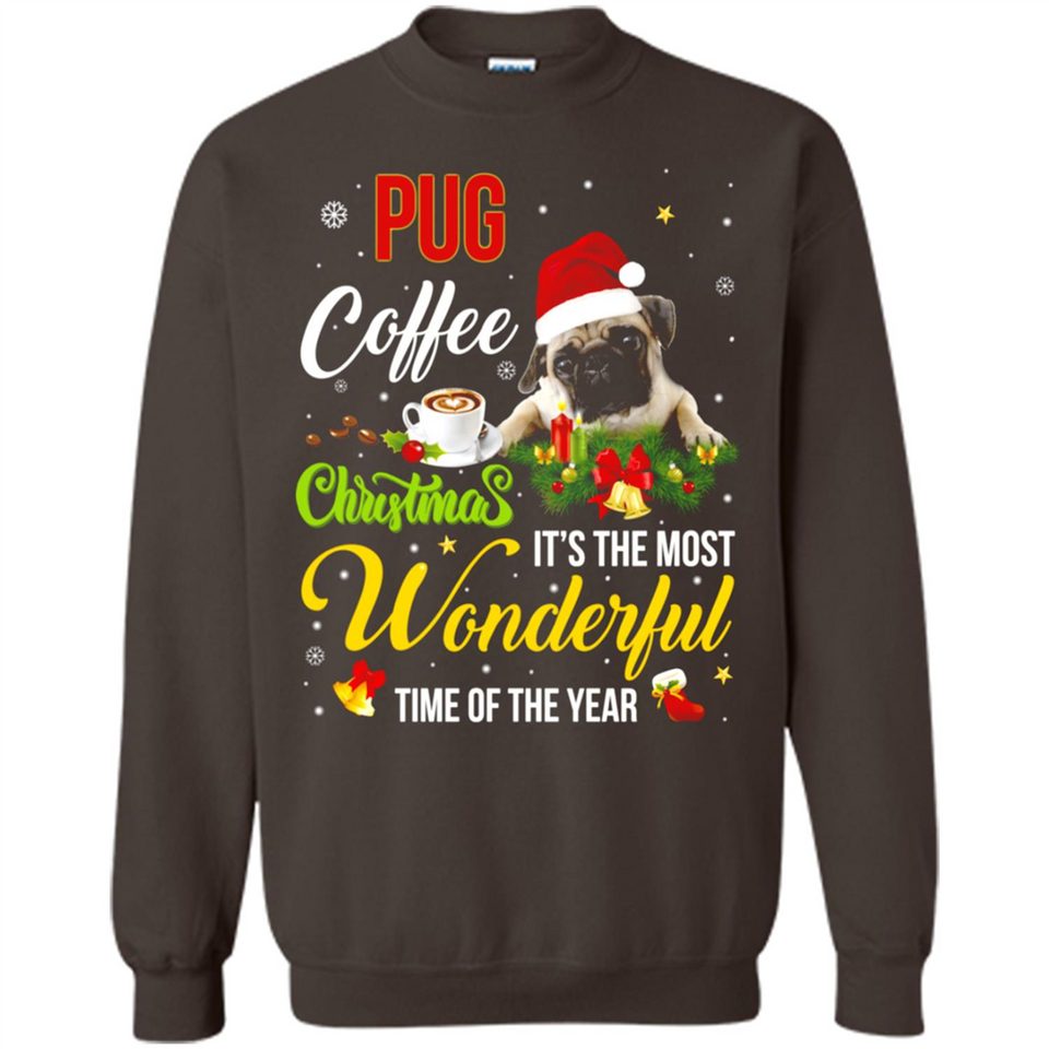 Pug Coffee Wonderful Christmas