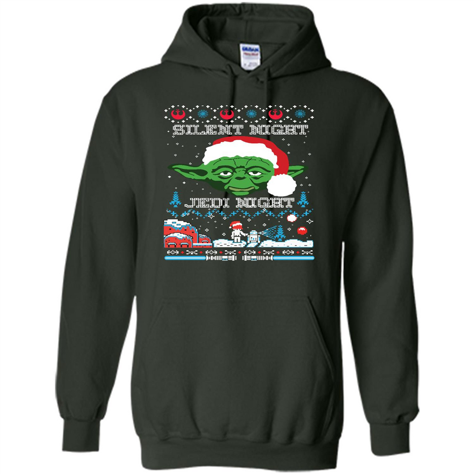 YODA SILENT NIGHT JEDI NIGHT CHRISTMAS UGLY SWEATER