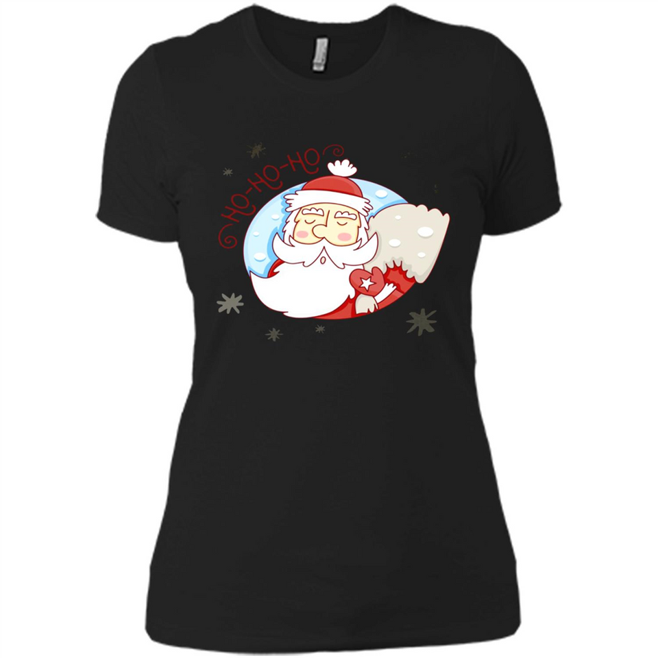 Cute Santa Claus Ho Ho Ho - Ladies' Boyfriend T-Shirt