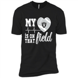 Oakland Raiders Football My Heart is on that Field - Premium Short Sleeve T-Shirt