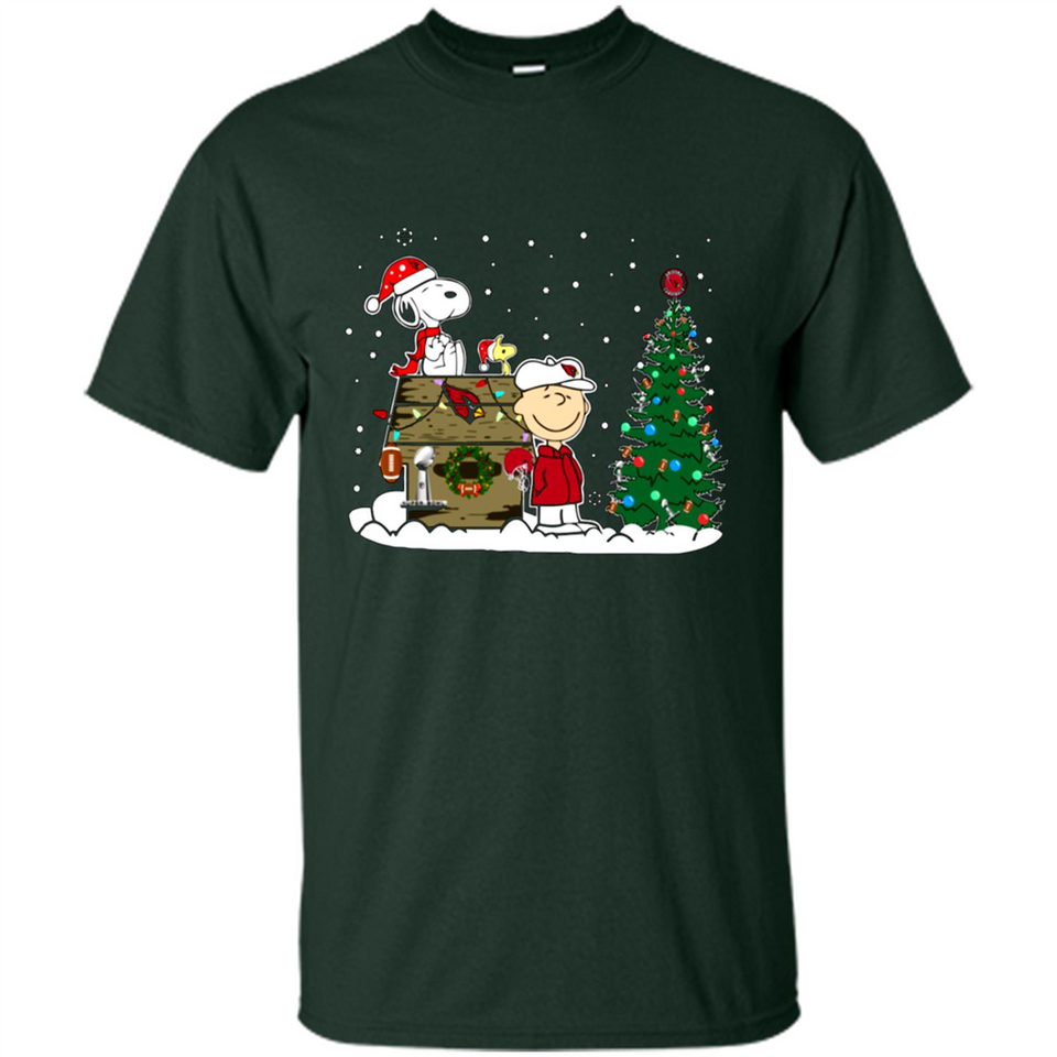Arizona Cardinals Snoopy The Peanuts Movie Christmas Football Super Bowl pingpong - Shirt