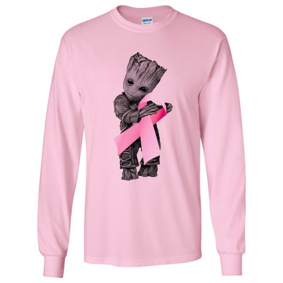 Groot Hug Breast Cancer - Long Sleeve T-Shirt