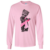 Groot Hug Breast Cancer - Long Sleeve T-Shirt