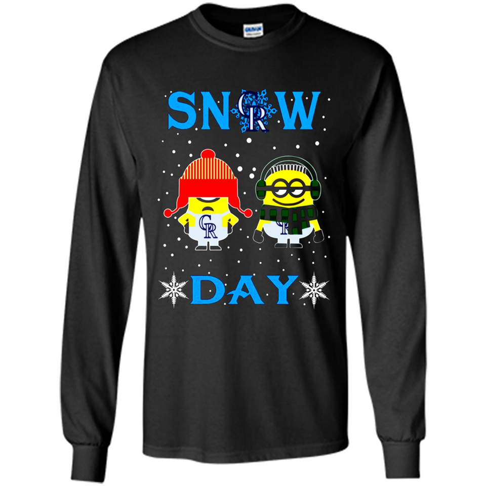 Snow Day Shirt For Colorado Rockies Vs Minion Fans pingpong