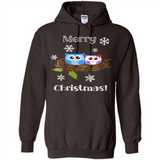 Cute Christmas Shirt Merry Christmas Snowflakes Owls Nest