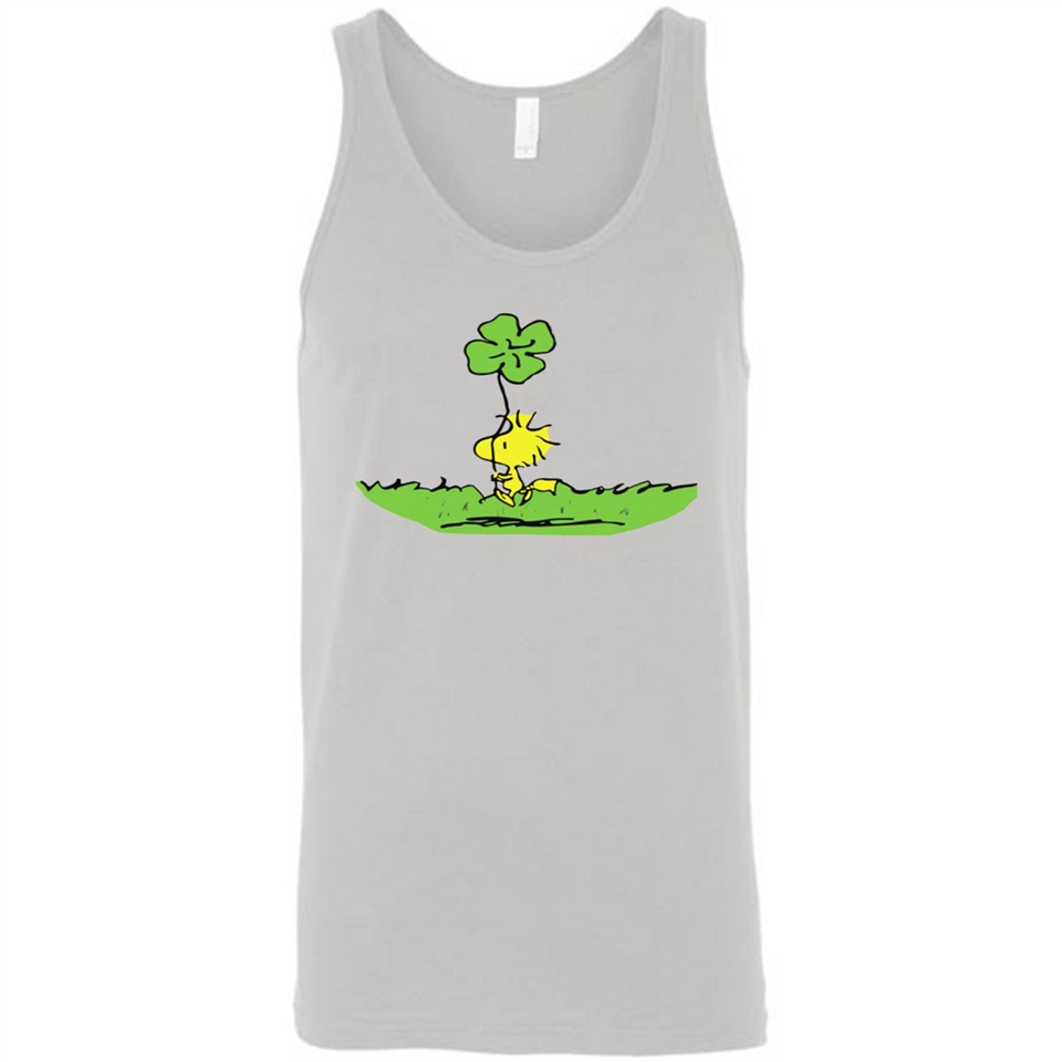 Snoopy Woodstock Shamrock - Canvas Unisex Tank