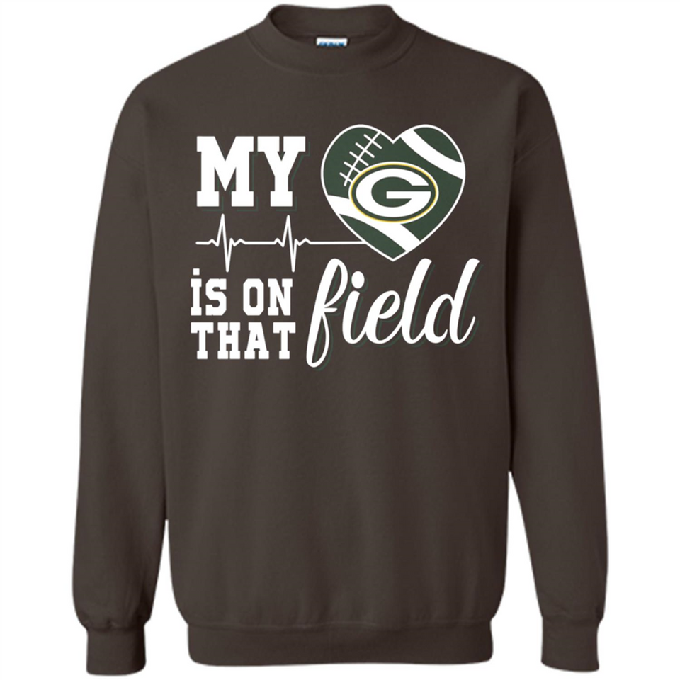 Green Bay Packers Football My Heart is on that Field - Sweatshirt