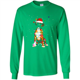 Christmas Lights Boxer Dog Funny Xmas Sweatshirt - Long Sleeve T-Shirt