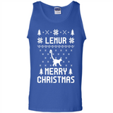 Vintage Tee For Women Men Graphic Shirts Lemur Ugly Christmas Sweater - Tank Top