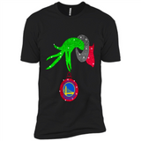 GRINCH HAND HOLDING GOLDEN STATE WARRIORS GLITTER CHRISTMAS PINGPONG