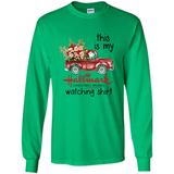 Snoopy This Is My Hallmark Christmas Movies Watching T-Shirt - Long Sleeve T-Shirt