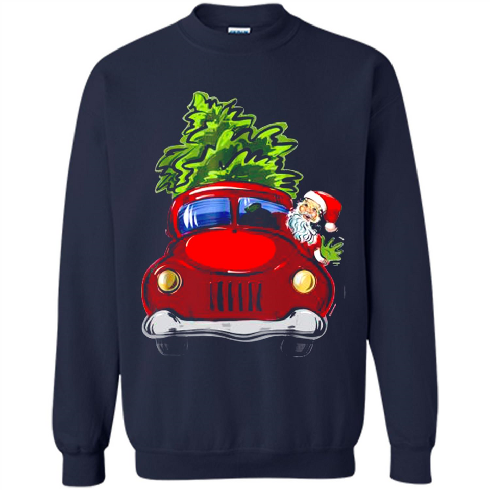 Vintage Santa red Truck Christmas Tree PINGPONG