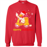 Funny Santa Christmas Chicken Shirt - Merry Chickmas - Sweatshirt